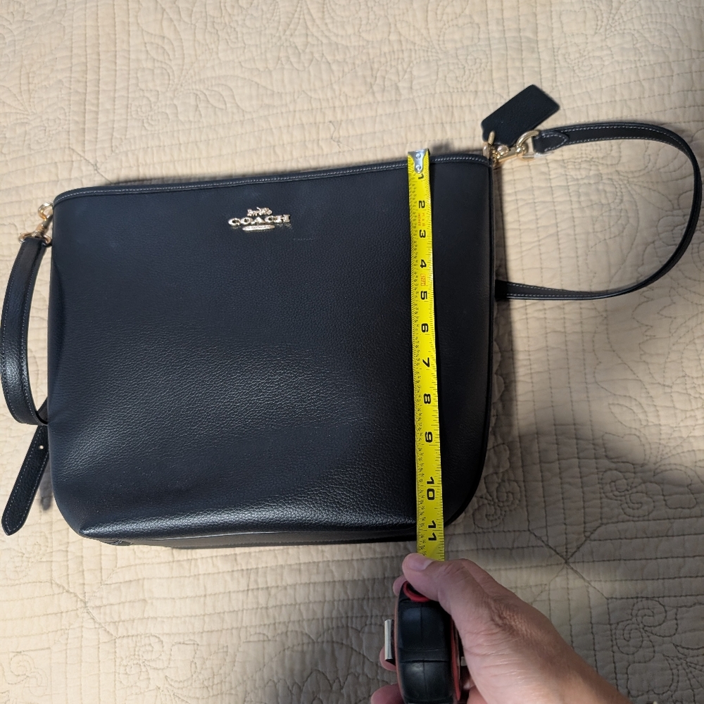 Authentic Coach Black Leather Hobo